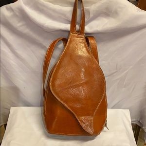Moroccan Leather Crossbody Backpack